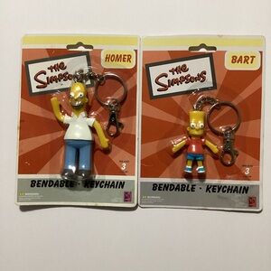 Y2K Homer & Bart Simpson Keychain